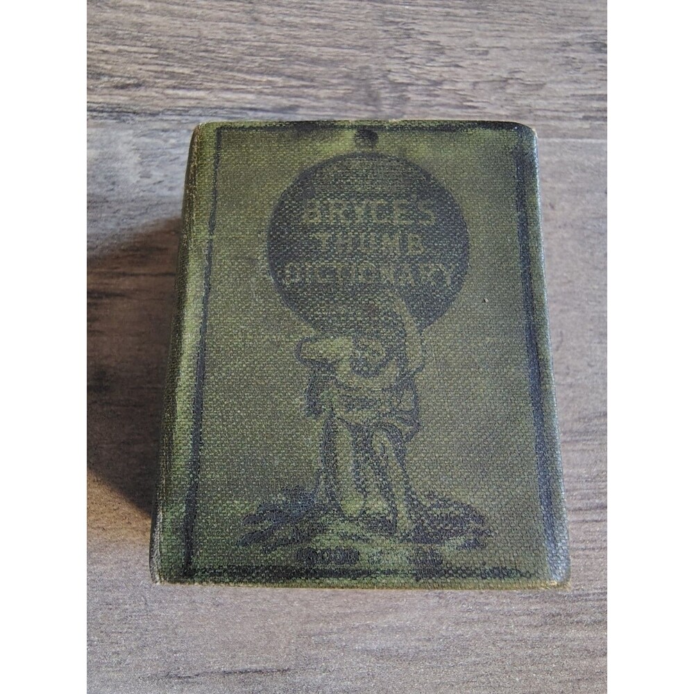 Antique Bryce's English Dictionary Book Miniature Thumb Size Dictionary 1800s